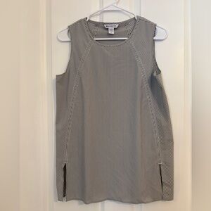 Athleta- Women’s Monochrome Striped Sleeveless Blouse.  Size S (Petite)